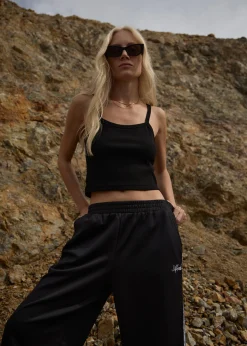 Sleeveless|Essentials<Afends Taylor  - Rib Singlet Black
