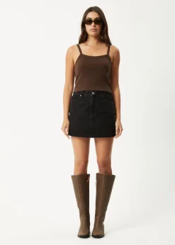Sleeveless|Essentials<Afends Taylor - Rib Singlet Coffee