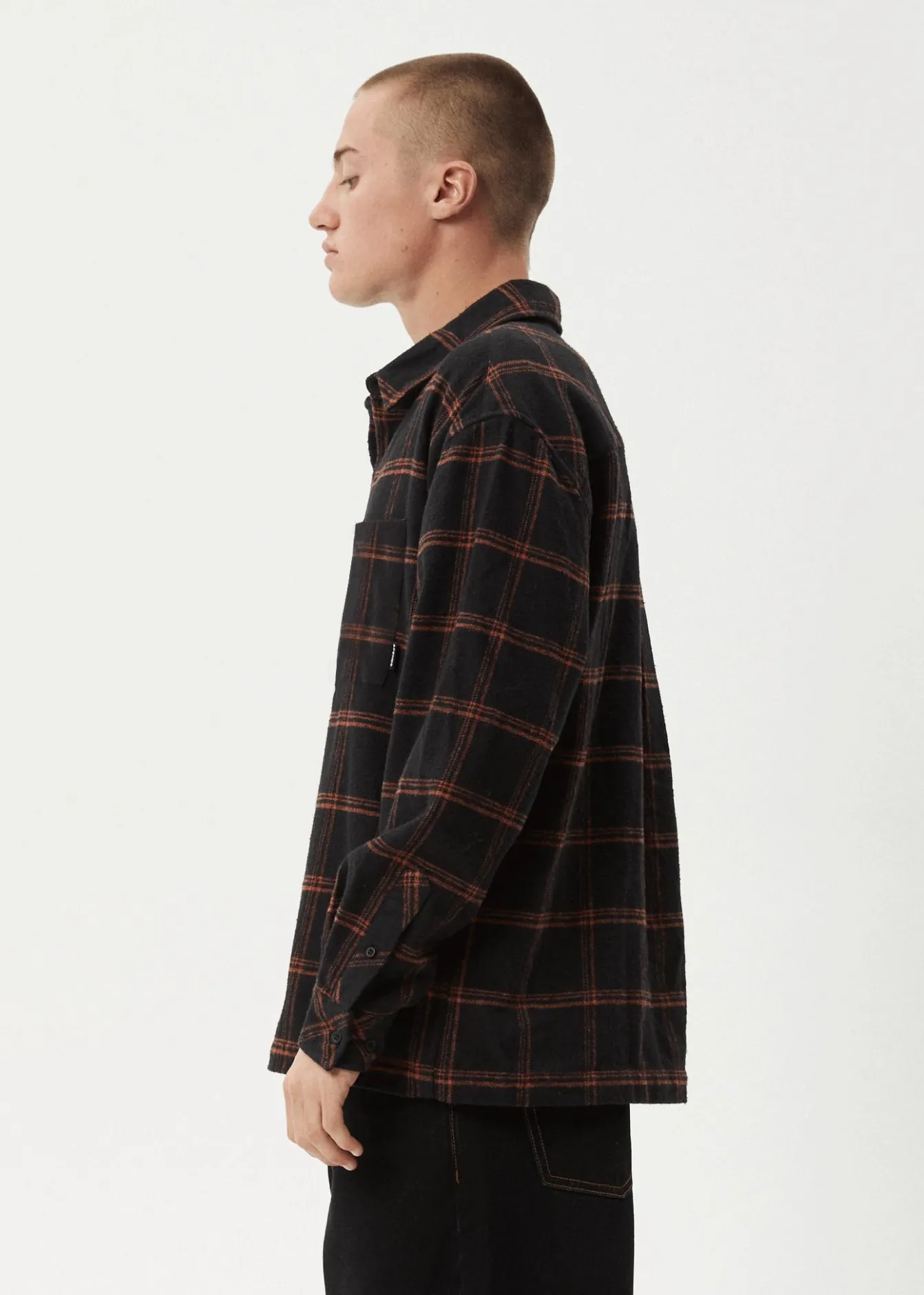 Shirts<Afends Terror - Flannel Shirt Black Check