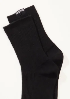 Accessories|Essentials<Afends The Essential  - Rib Socks Black