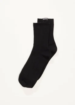 Accessories|Essentials<Afends The Essential  - Rib Socks Black