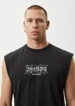 Sleeveless<Afends Thorny  - Sleeveless Tee Stone Black