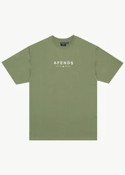 T-Shirts<Afends Thrown Out - Retro Tee Oil Green