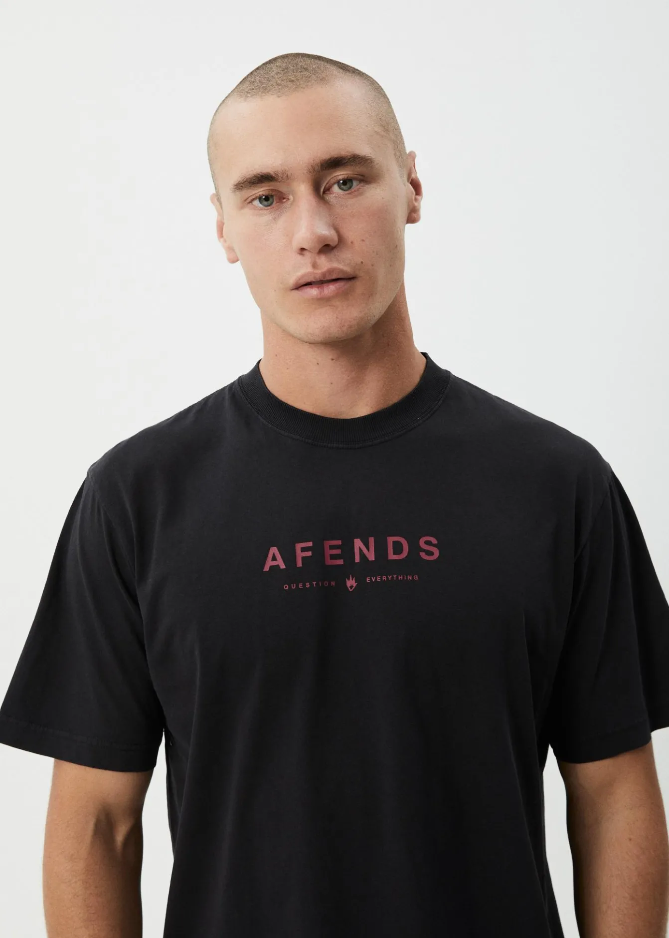 T-Shirts<Afends Thrown Out - Retro Tee Stone Black