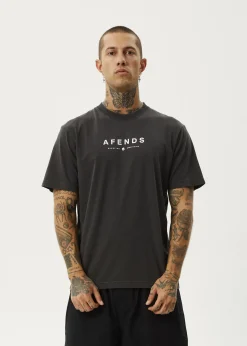 T-Shirts<Afends Thrown Out  - Retro Tee Black / White