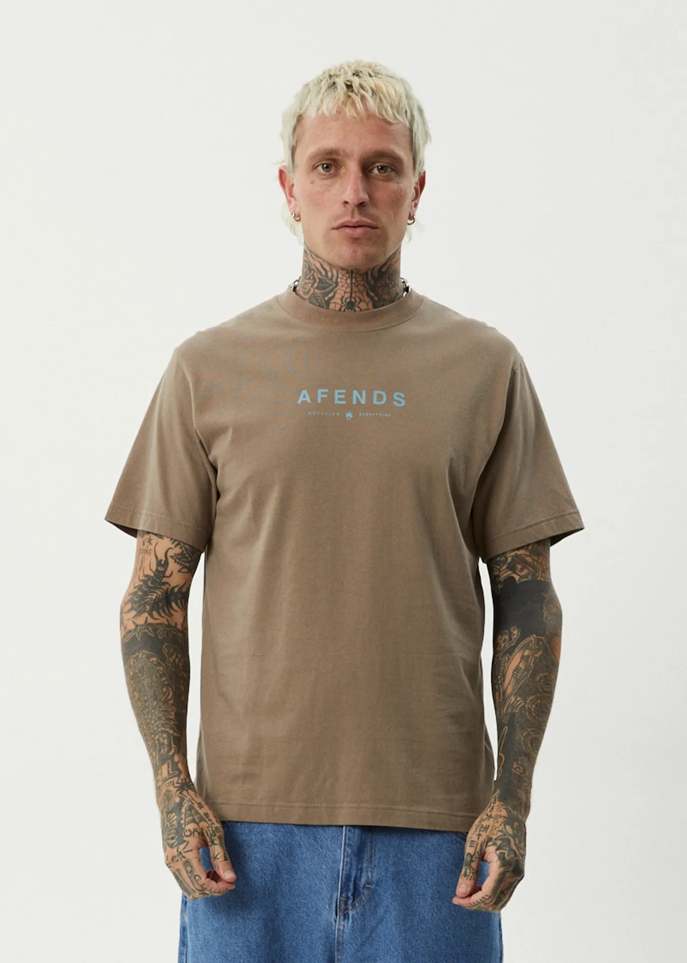 T-Shirts<Afends Thrown Out - Retro Tee Fossil