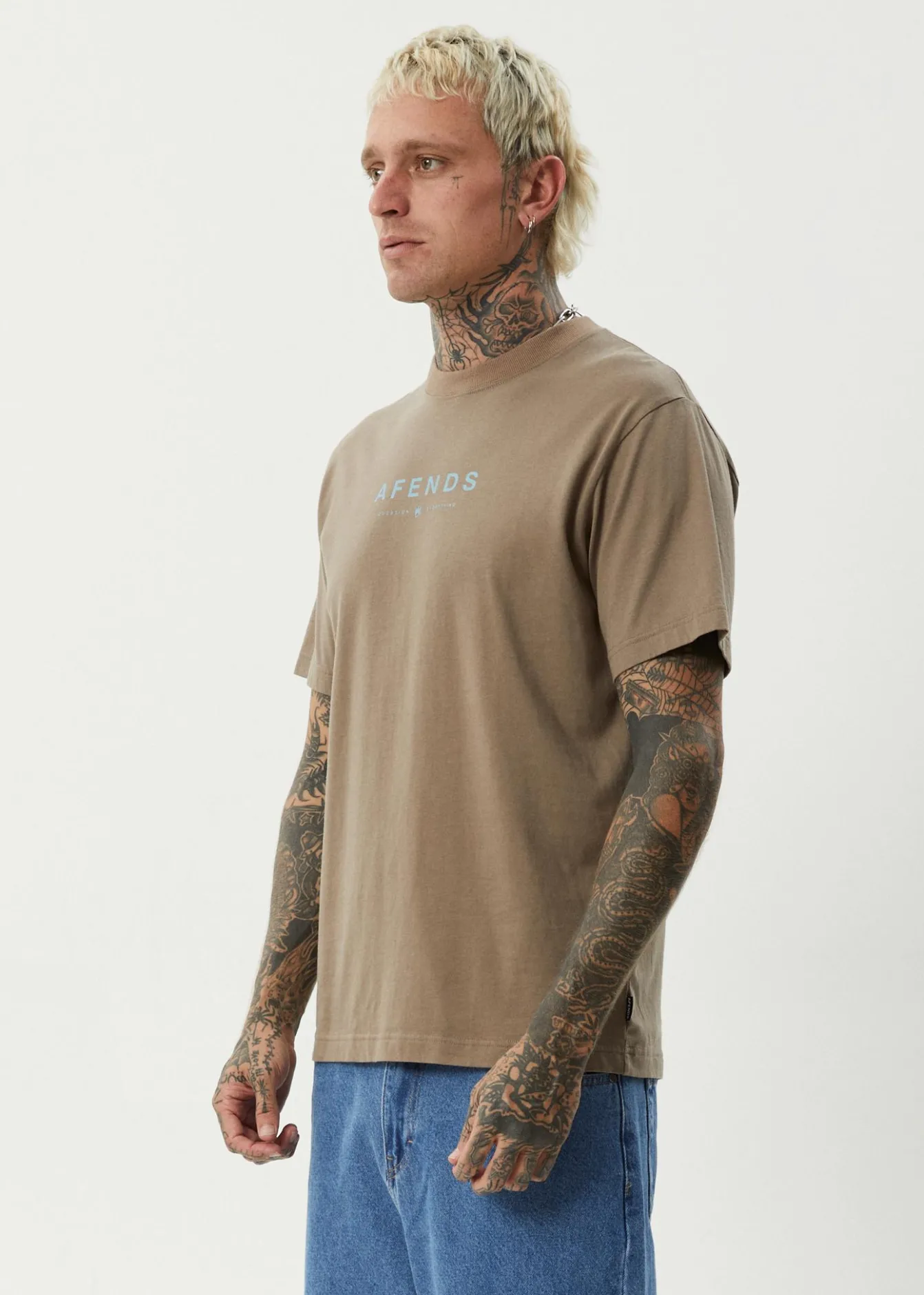 T-Shirts<Afends Thrown Out - Retro Tee Fossil
