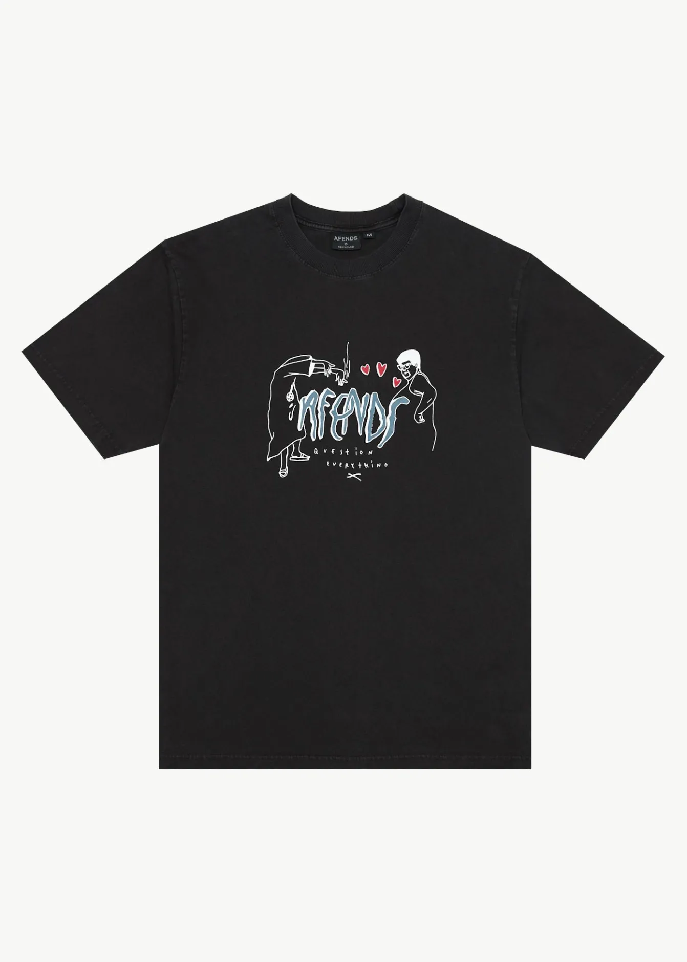 T-Shirts<Afends Torched - Retro Tee Stone Black