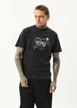 T-Shirts<Afends Torched  - Retro Tee Stone Black