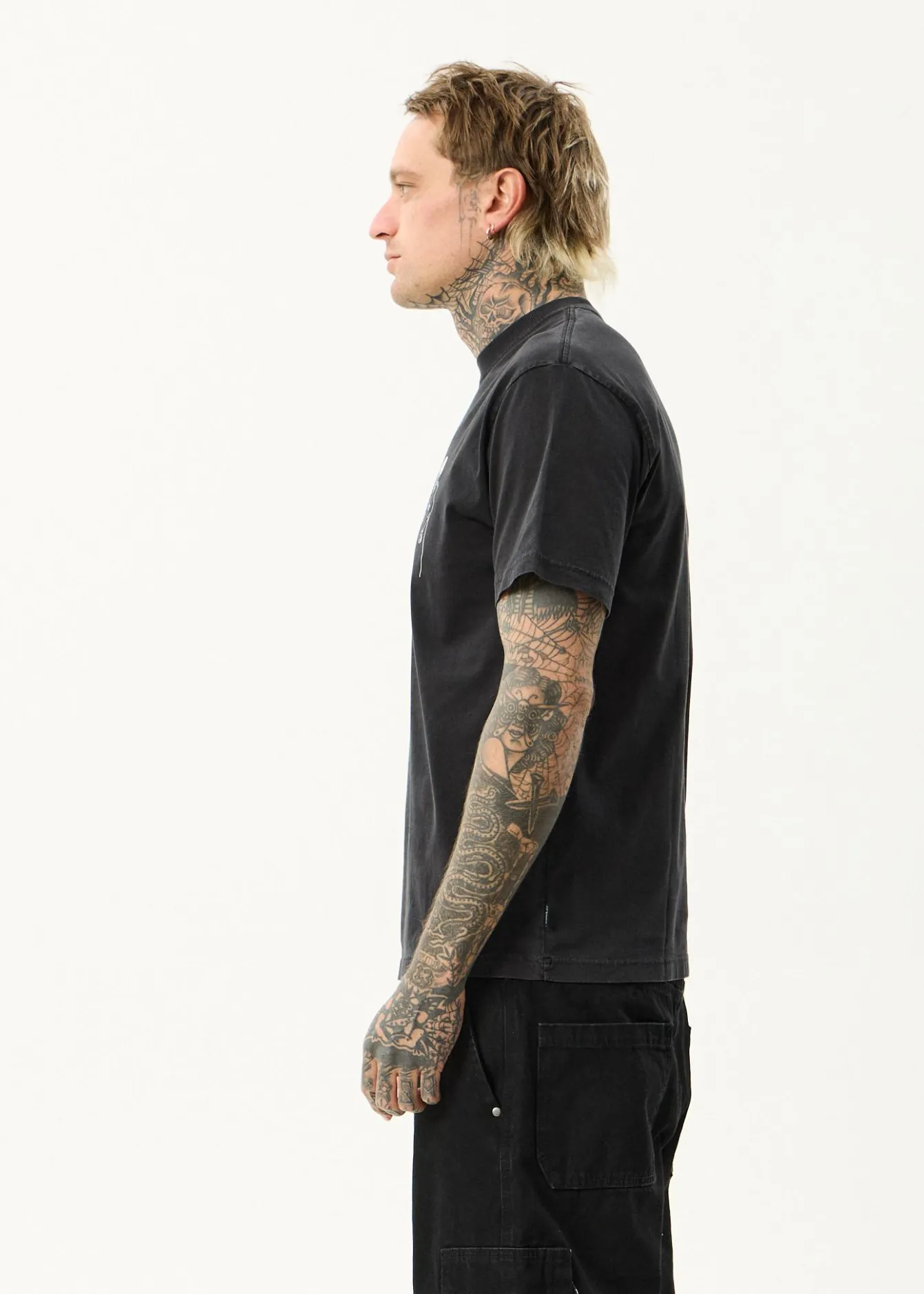 T-Shirts<Afends Torched - Retro Tee Stone Black