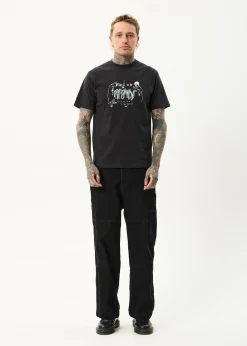 T-Shirts<Afends Torched - Retro Tee Stone Black