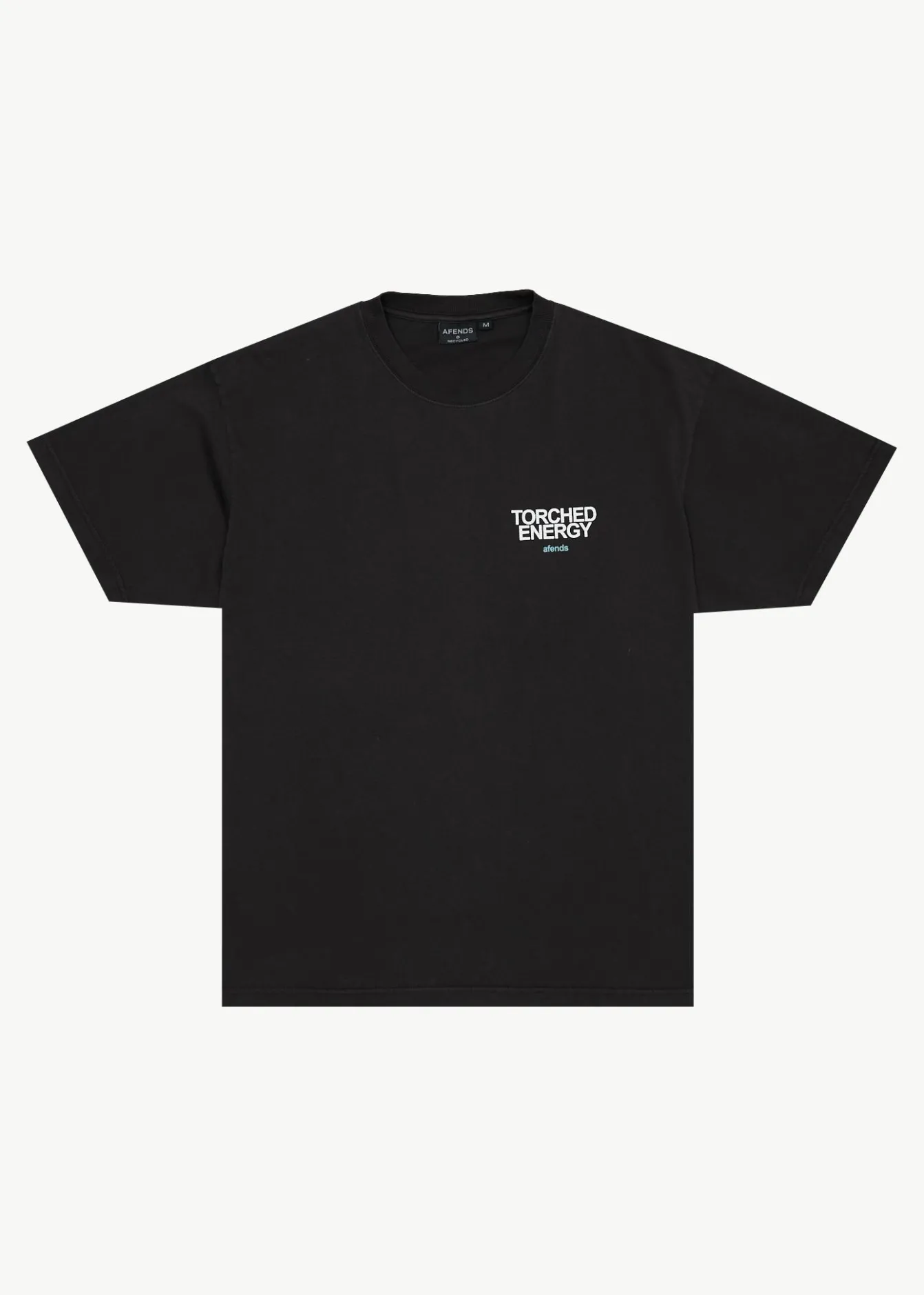 T-Shirts<Afends Torched Energy - Boxy Tee Stone Black