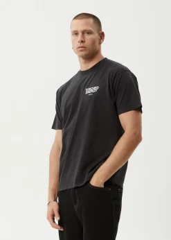T-Shirts<Afends Torched Energy - Boxy Tee Stone Black