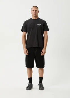 T-Shirts<Afends Torched Energy - Boxy Tee Stone Black
