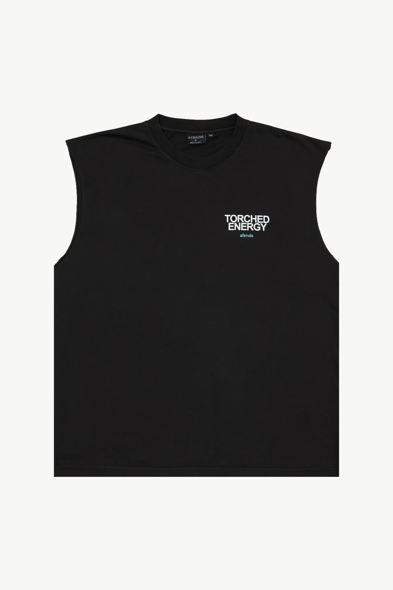 Sleeveless<Afends Torched Energy - Sleeveless Tee Stone Black