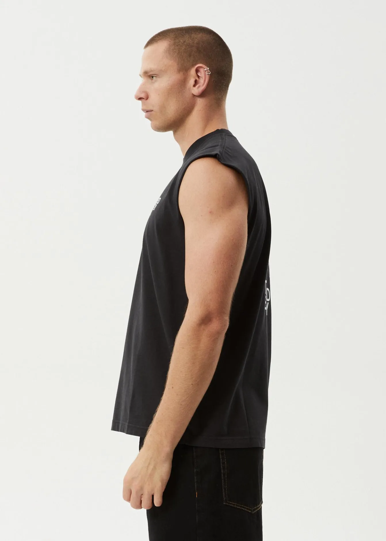 Sleeveless<Afends Torched Energy - Sleeveless Tee Stone Black