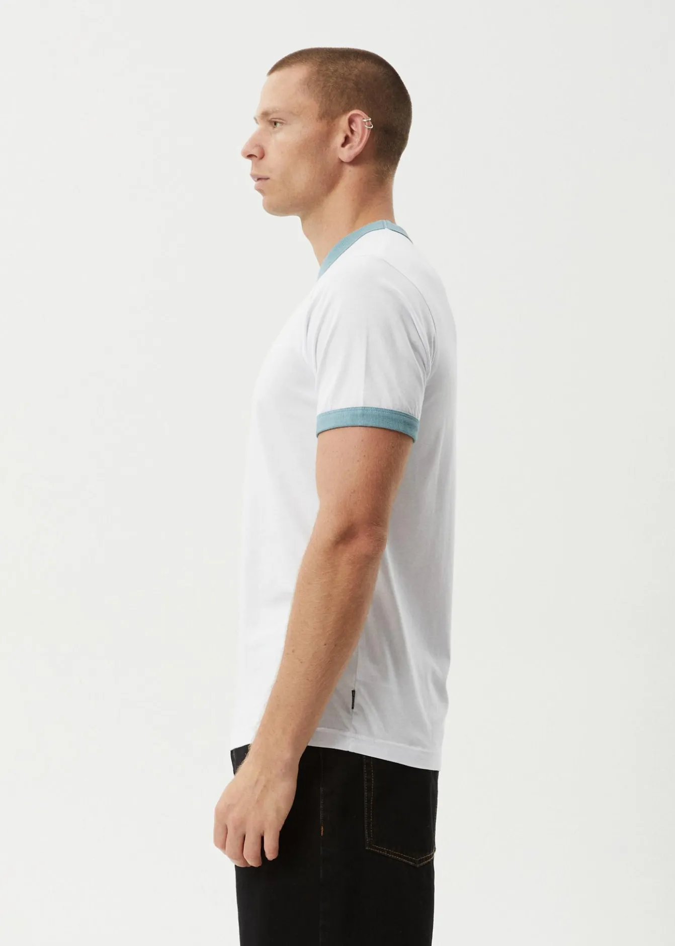 T-Shirts<Afends Tractorbeam - Ringer Tee White