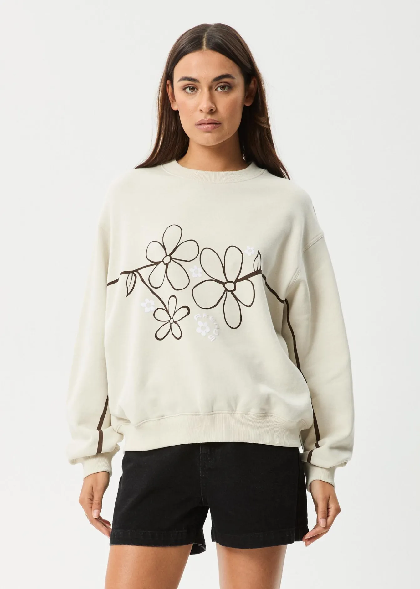 Outerwear<Afends Tranquil - Crew Neck Jumper Moonbeam