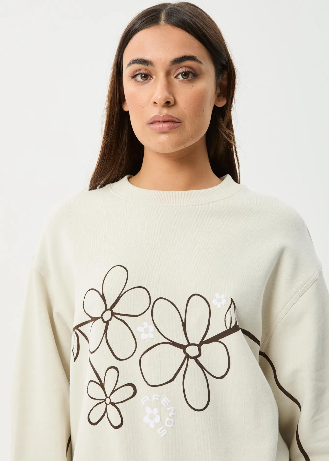 Outerwear<Afends Tranquil - Crew Neck Jumper Moonbeam