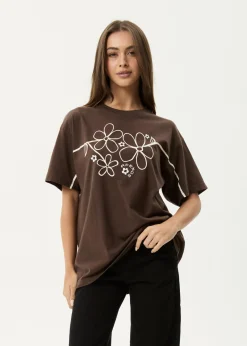 Tees & Shirts<Afends Tranquil  - Oversized Tee Coffee
