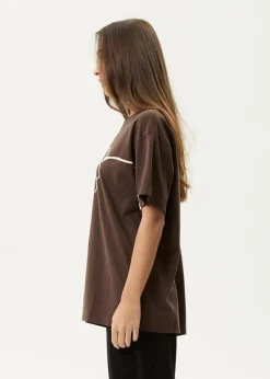 Tees & Shirts<Afends Tranquil  - Oversized Tee Coffee