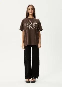 Tees & Shirts<Afends Tranquil  - Oversized Tee Coffee