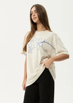 Tees & Shirts<Afends Tranquil  - Oversized Tee Moonbeam