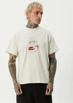 T-Shirts<Afends Trayback  - Boxy Tee Moonbeam