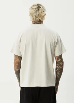 T-Shirts<Afends Trayback  - Boxy Tee Moonbeam