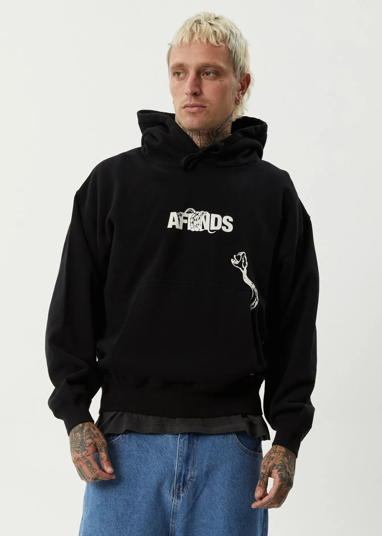 Sweaters & Hoodies<Afends Tread - Boxy Hoodie Black
