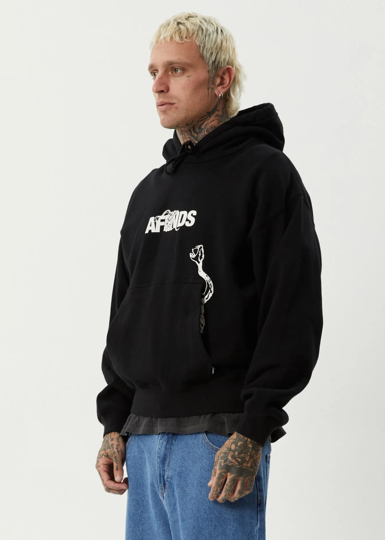 Sweaters & Hoodies<Afends Tread - Boxy Hoodie Black