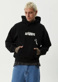 Sweaters & Hoodies<Afends Tread - Boxy Hoodie Black