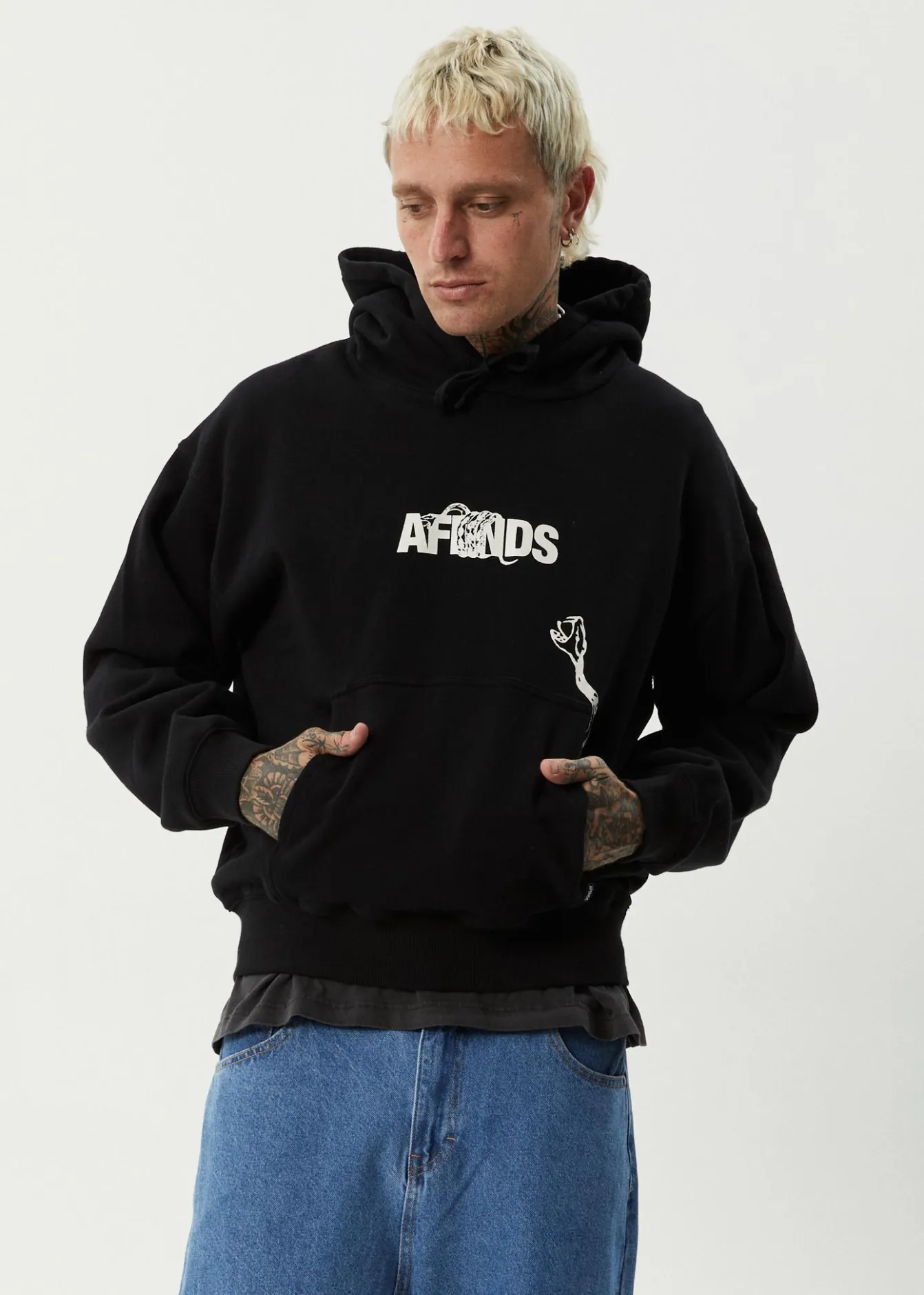 Sweaters & Hoodies<Afends Tread - Boxy Hoodie Black