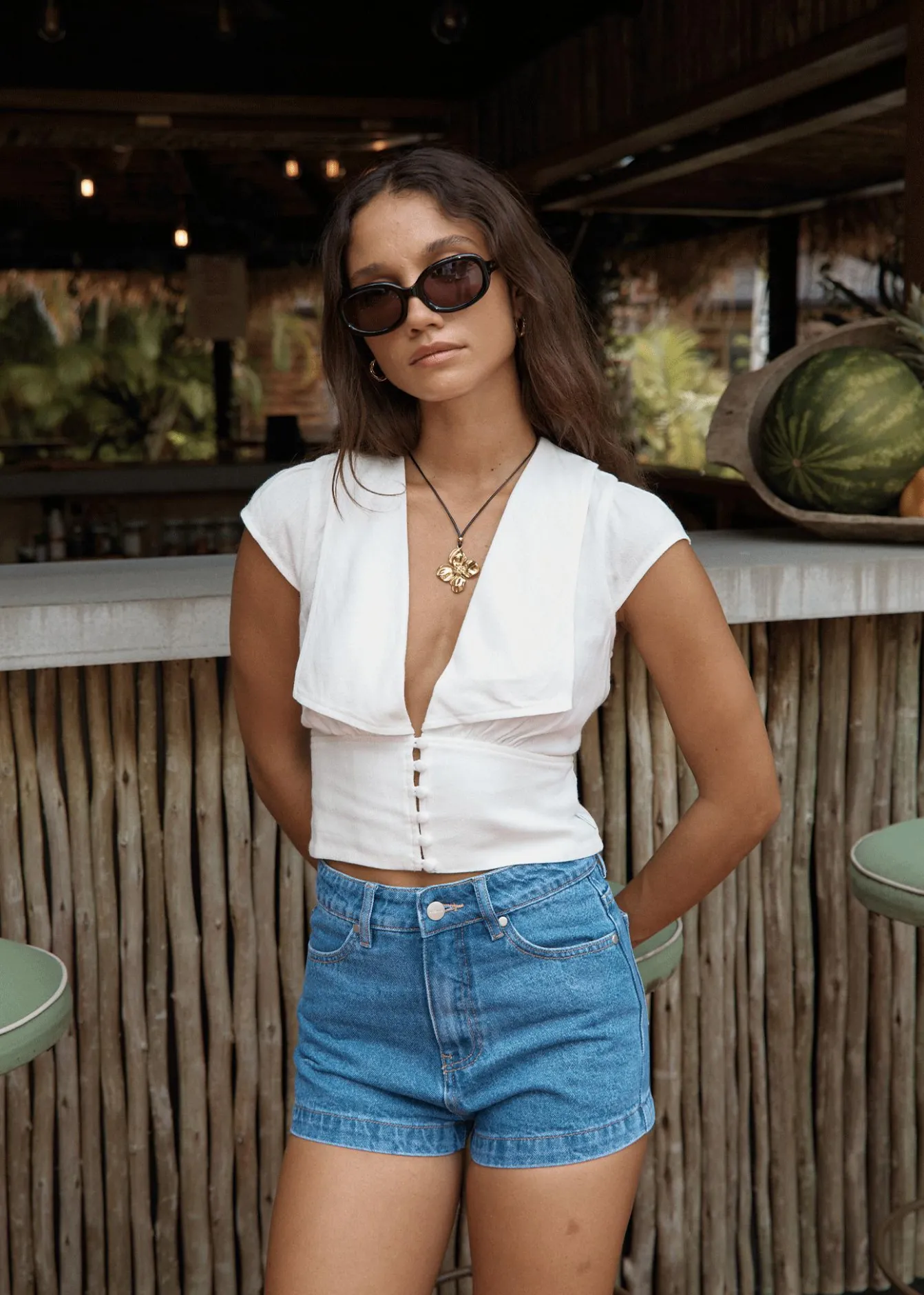Sleeveless<Afends Twila - Button Up Top White