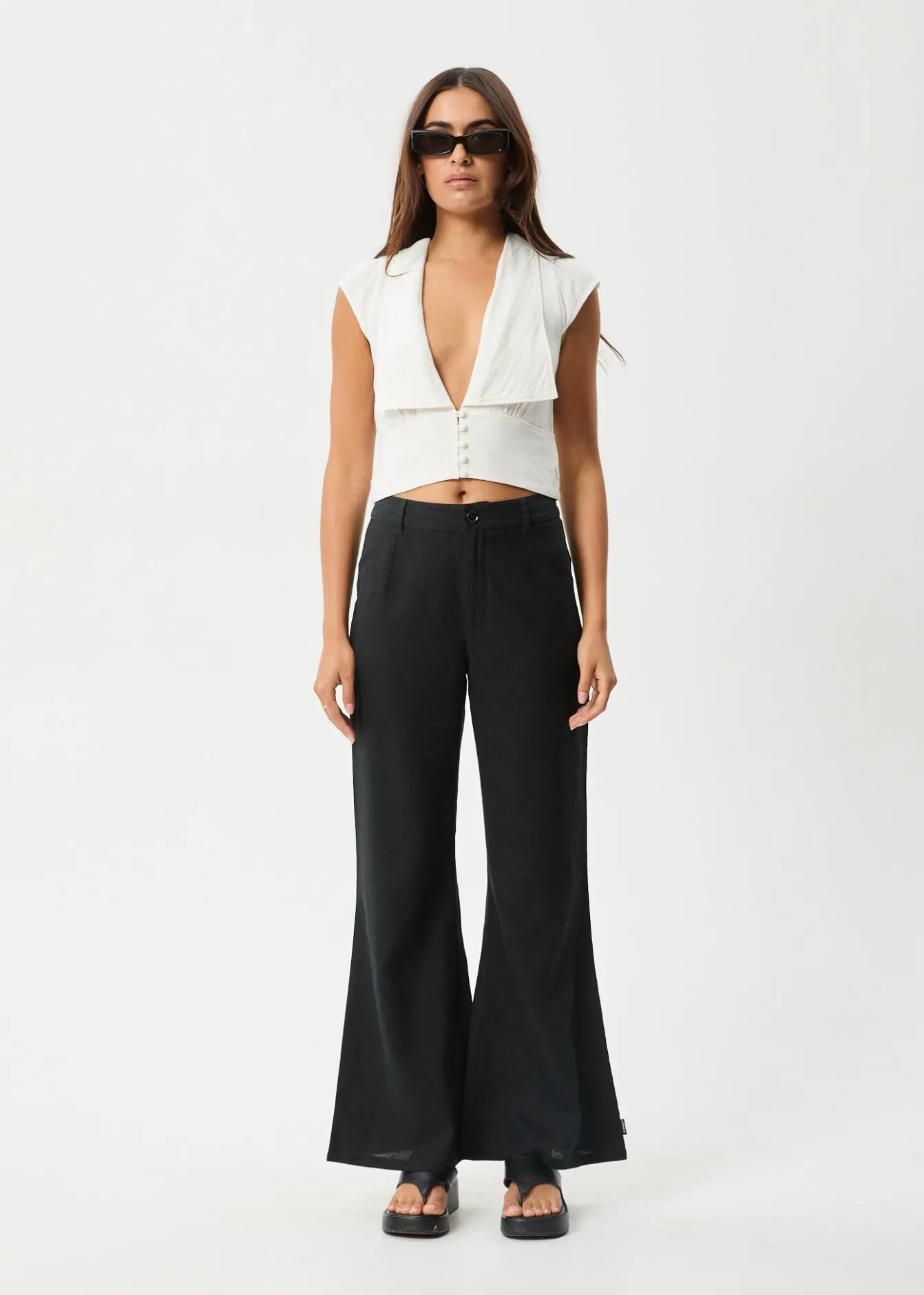 Sleeveless<Afends Twila - Button Up Top White