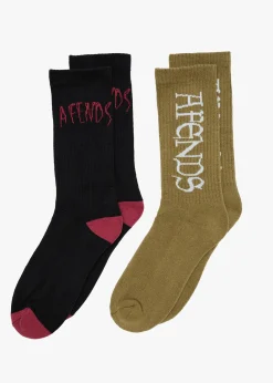 Accessories|Accessories<Afends Twin Flames  - Socks Two Pack Multi