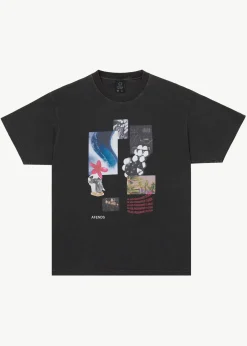 T-Shirts<Afends Under Pressure - Graphic Boxy Tee Stone Black