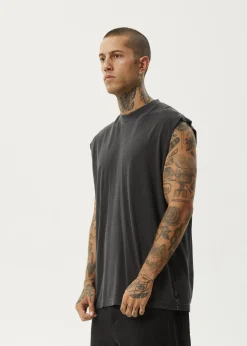Sleeveless<Afends Vacation  - Sleeveless Tee Stone Black