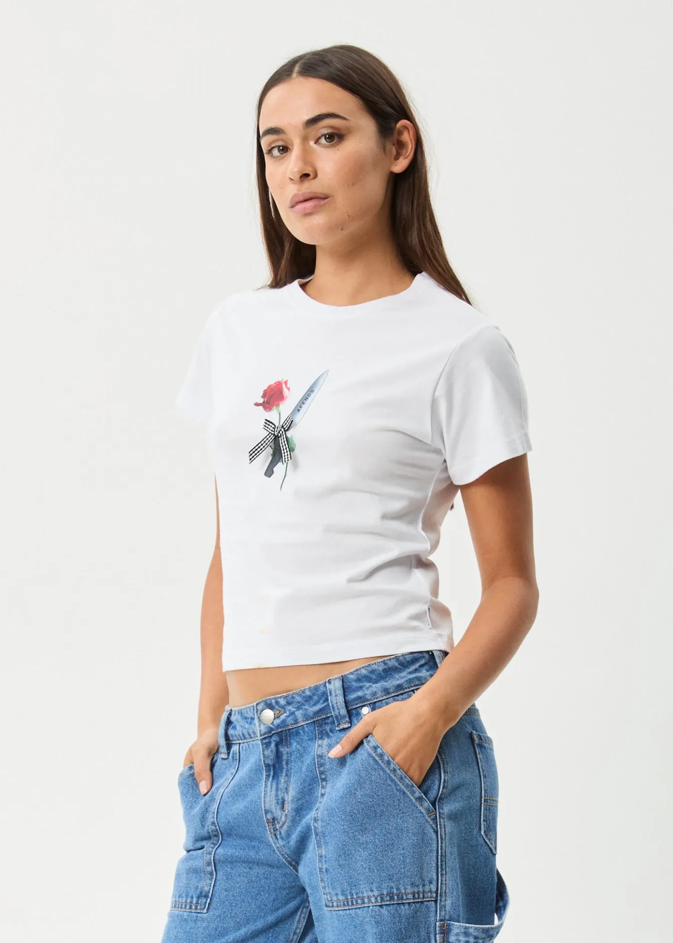 Tees & Shirts<Afends Valentine - Baby Tee White