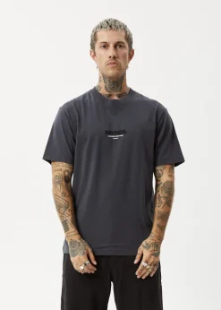 T-Shirts<Afends Vinyl  - Retro Tee Charcoal