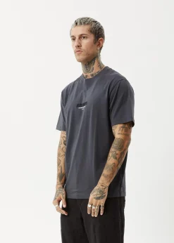 T-Shirts<Afends Vinyl  - Retro Tee Charcoal