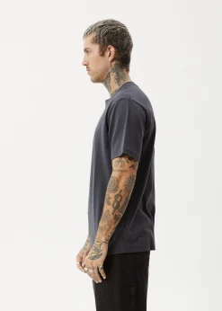 T-Shirts<Afends Vinyl  - Retro Tee Charcoal