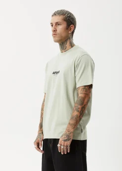 T-Shirts<Afends Vinyl - Retro Tee Eucalyptus