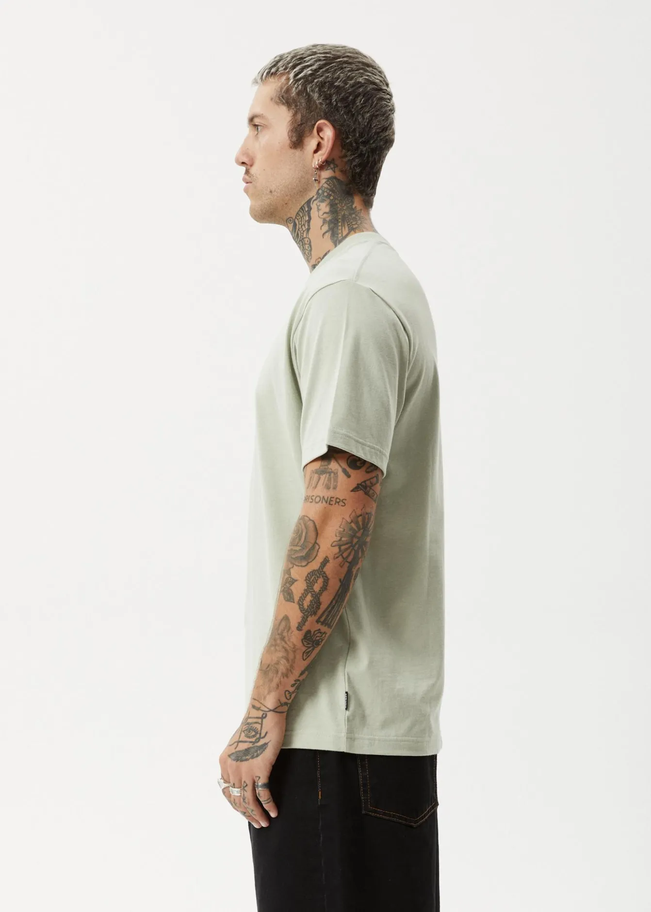 T-Shirts<Afends Vinyl - Retro Tee Eucalyptus