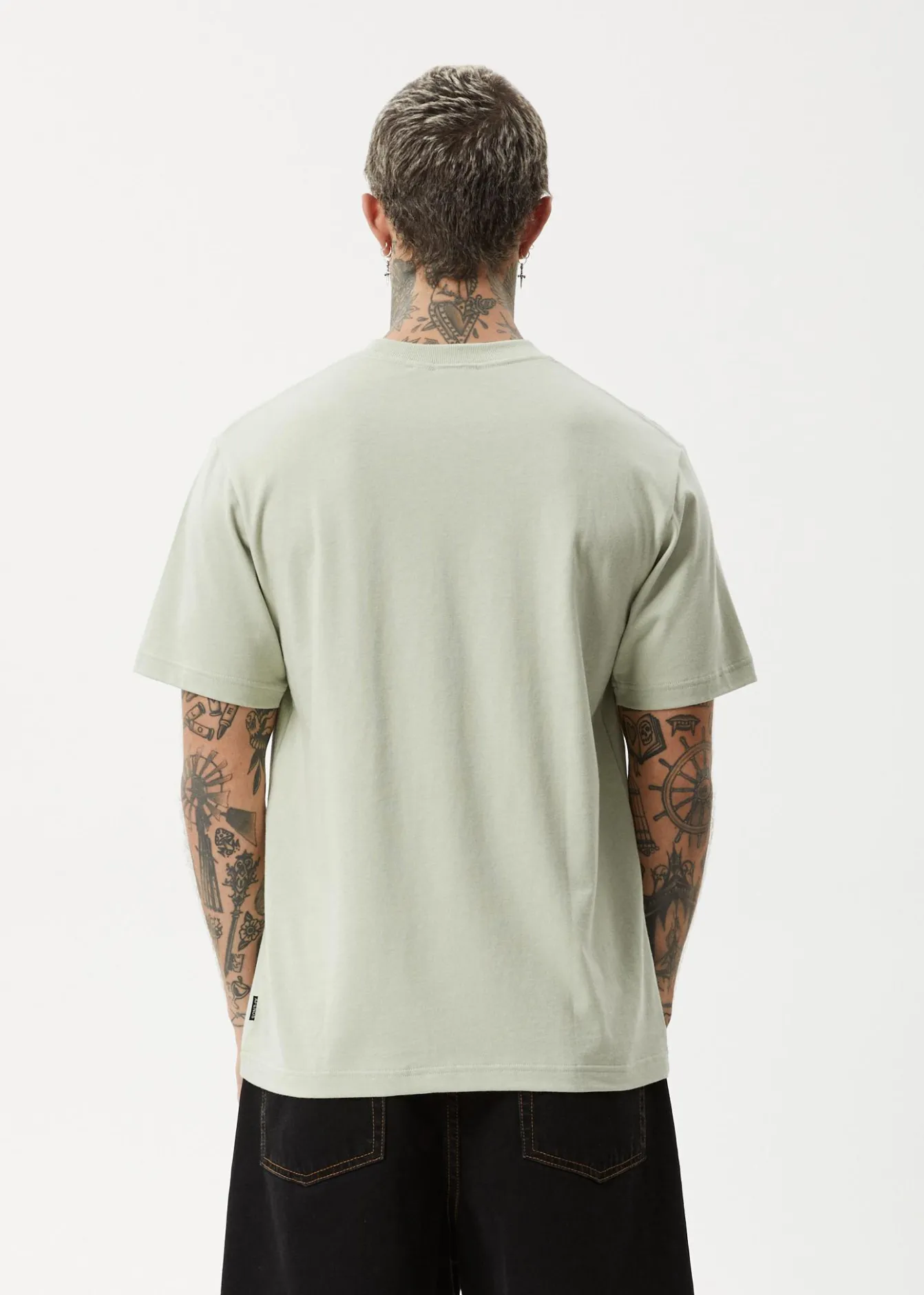 T-Shirts<Afends Vinyl - Retro Tee Eucalyptus