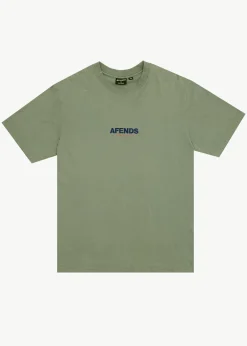 T-Shirts<Afends Vinyl - Retro Tee Oil Green