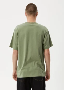 T-Shirts<Afends Vinyl  - Retro Tee Oil Green