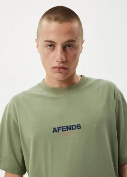 T-Shirts<Afends Vinyl  - Retro Tee Oil Green