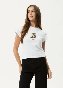 Tees & Shirts<Afends Walking - Baby Tee White