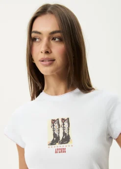 Tees & Shirts<Afends Walking  -  Baby Tee White